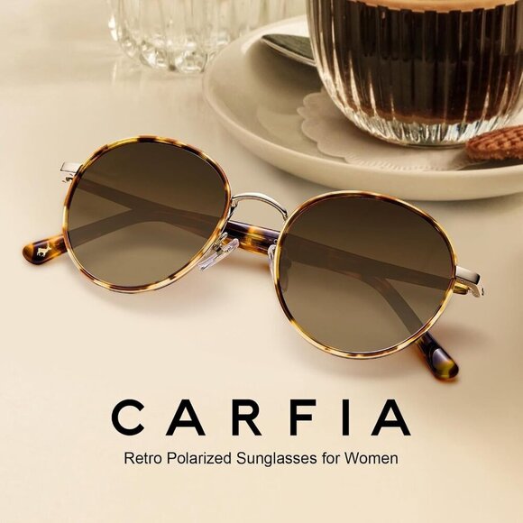 Women’s Polarized Sunglasses Acetate Metal Frame UV Protection Driving main image 9